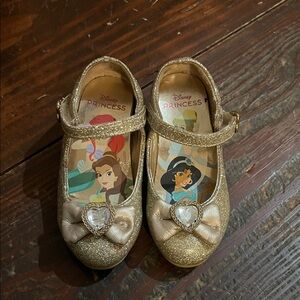 Disney Princess Gold Glitter Dress Shoes